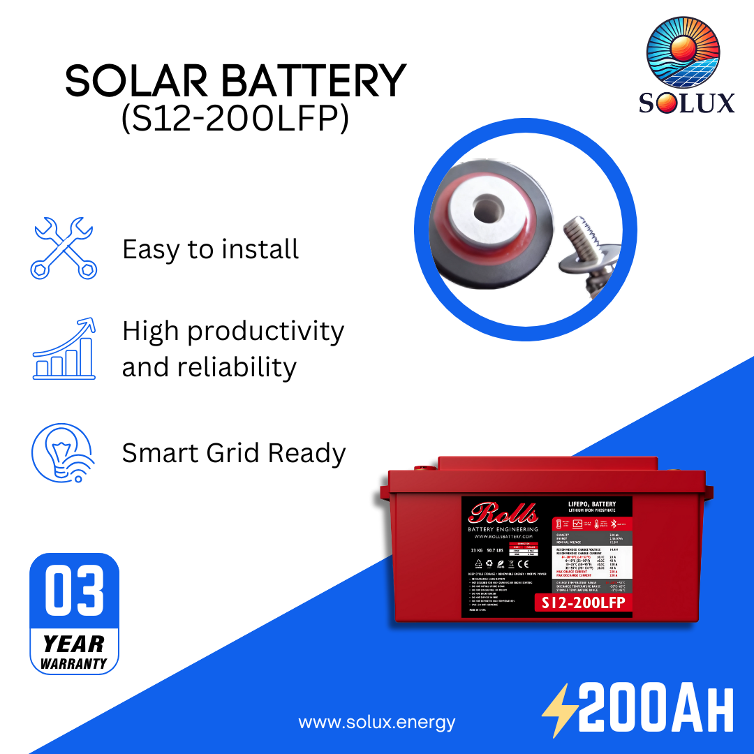 This is an image of Rolls Surrette S12-200LFP Lithium Solar Battery
